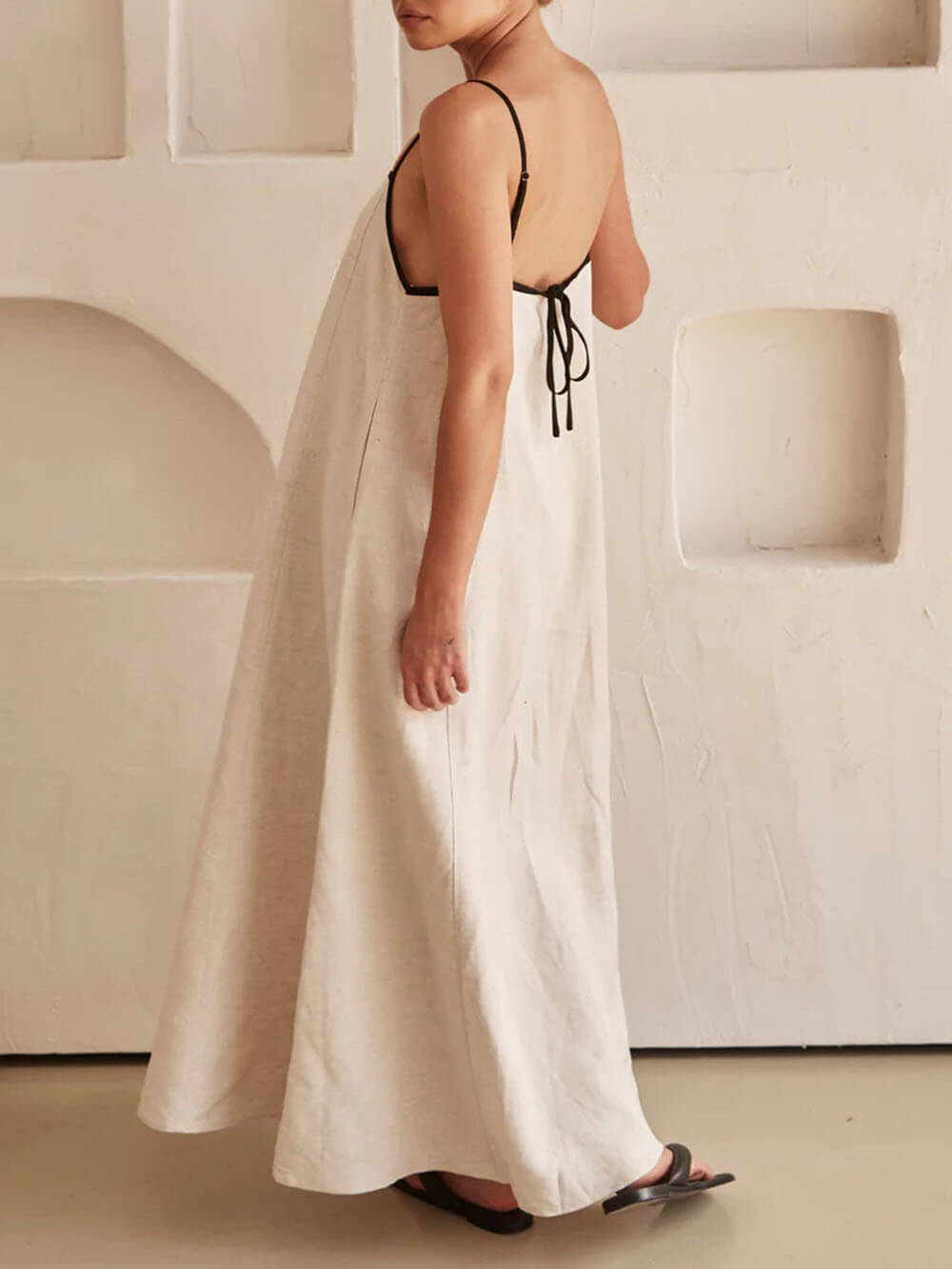 Daniela A-Line Summer Vibe Contrasting Suspender Dress