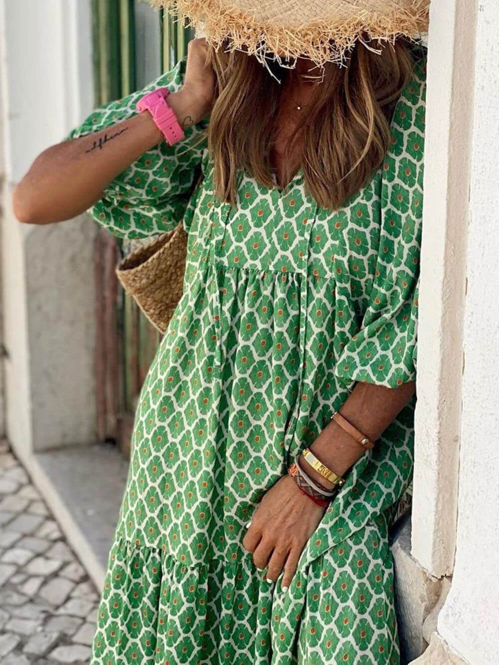Cordelia Bohemian Printed Maxi Dress