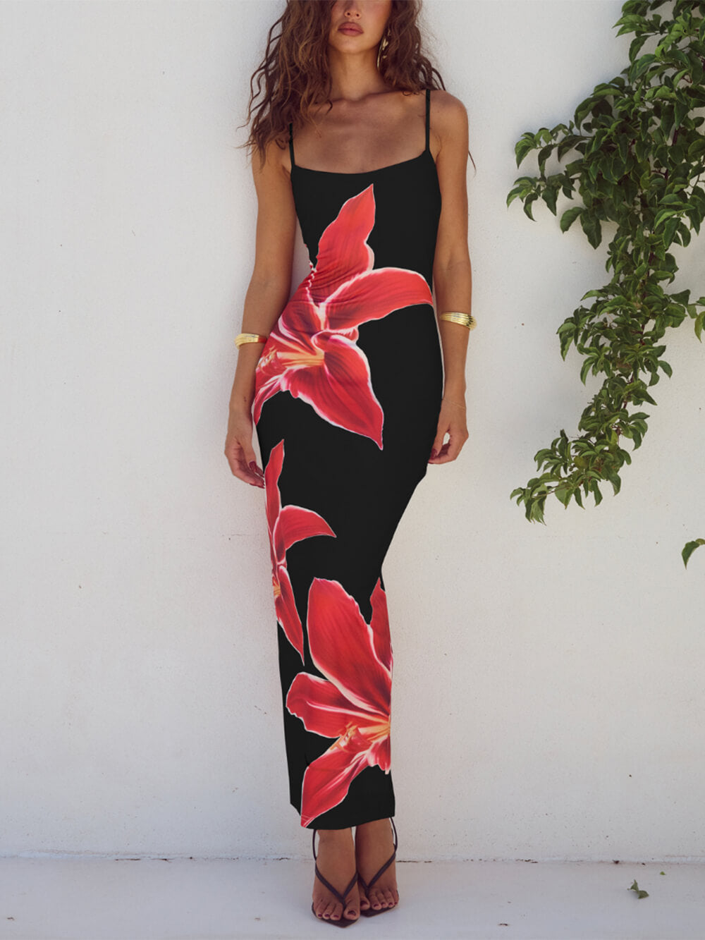Anais Abstract Unforgettable Floral Print Maxi Dress
