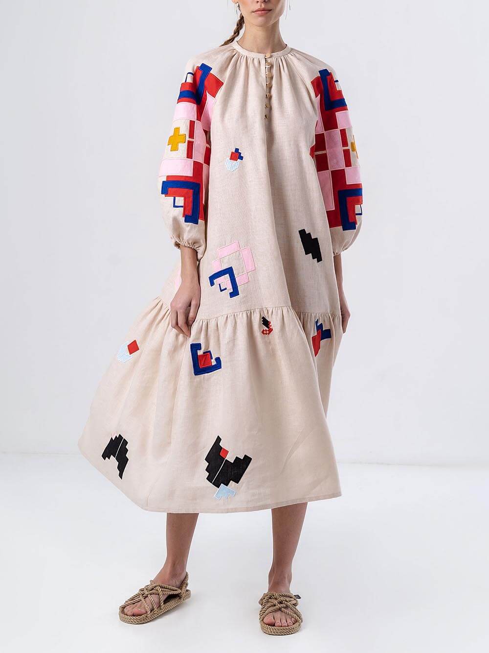 Maja Ethnic Printed Lightweight Maxi Dress
