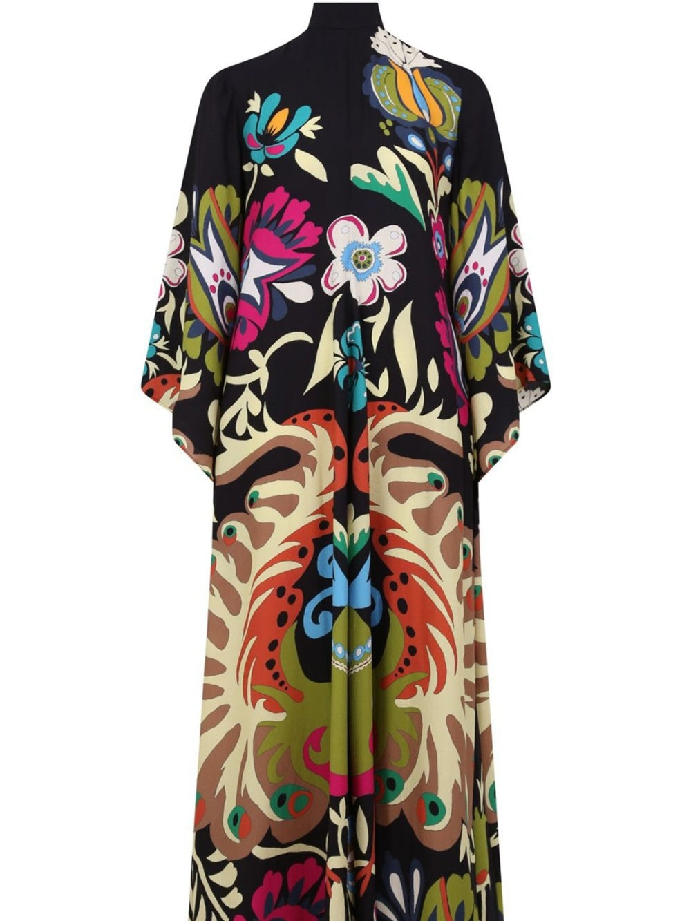 Mira Peacock Printed Maxi Dress