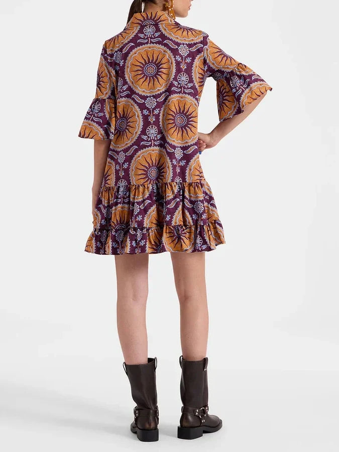Astrid Dropped Waist Tiered Mini Dress