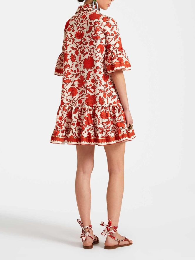 Saskia Autumn Prints Mini Dress