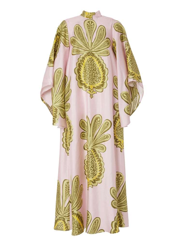 Juno Tropical Big Pineapple Print Maxi Dress
