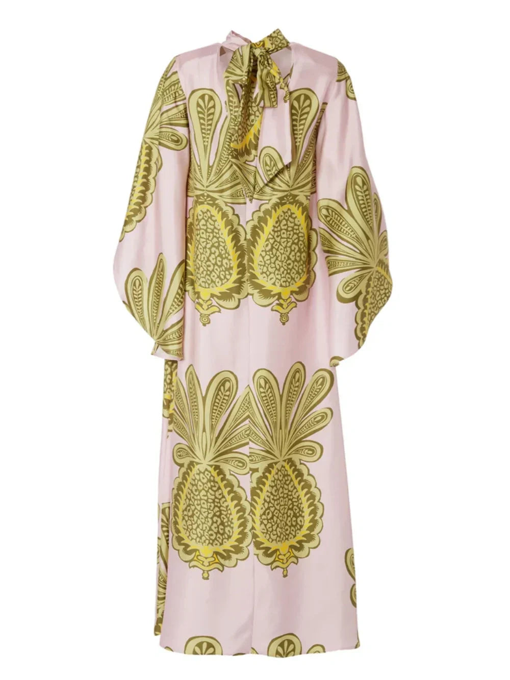 Juno Tropical Big Pineapple Print Maxi Dress
