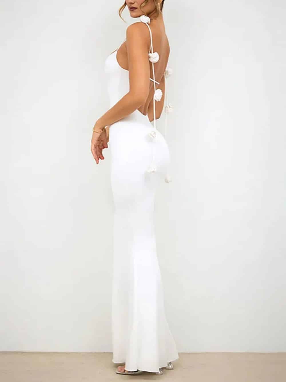 Imogen Decor Cami Backless Fitted Maxi Dresses