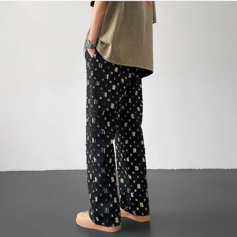 Mosaic Straight-Fit Trousers