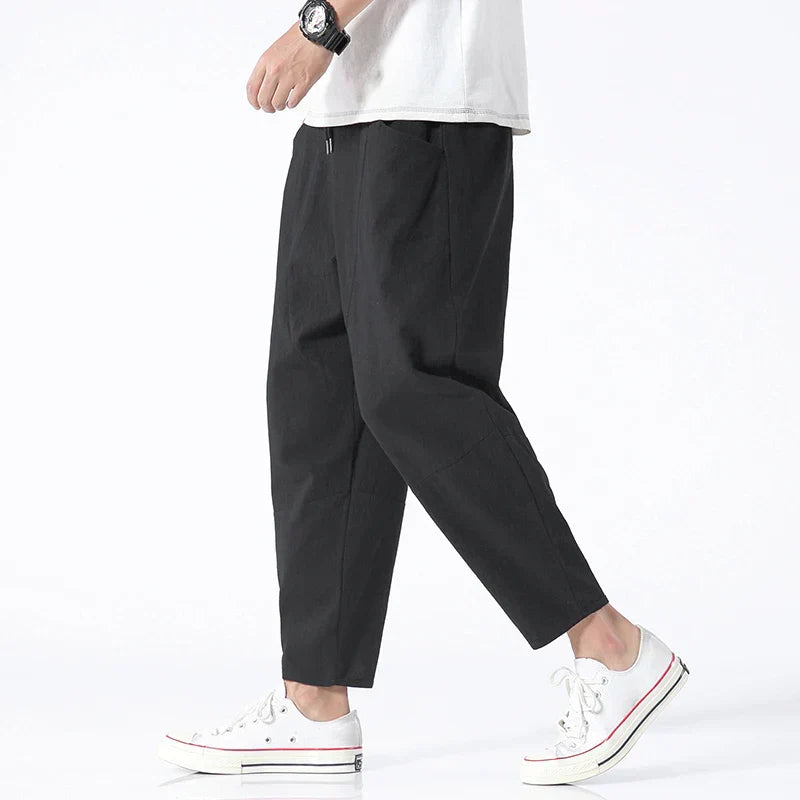 Kyoto Cropped Linen Trousers