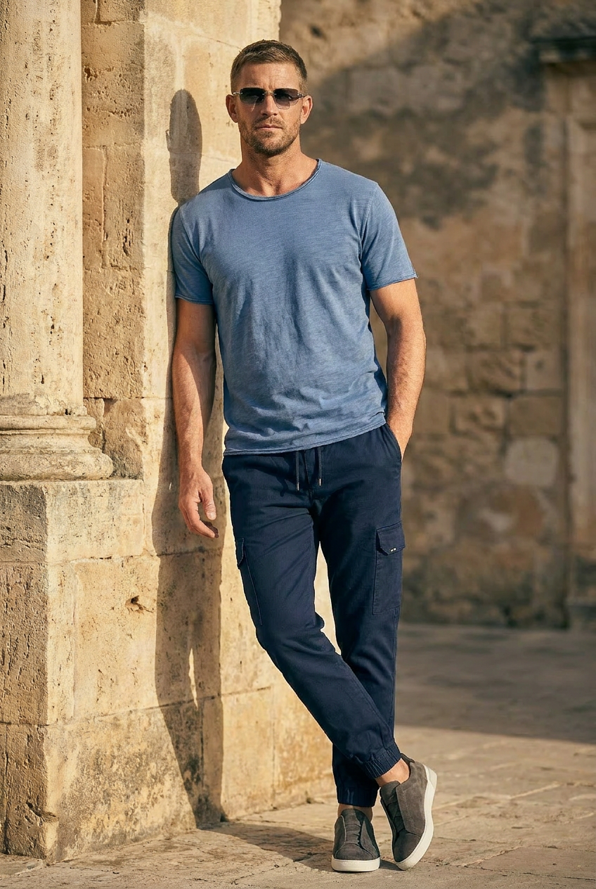 Camden raw cotton t-shirt in light blue #Color_Light_Blue
