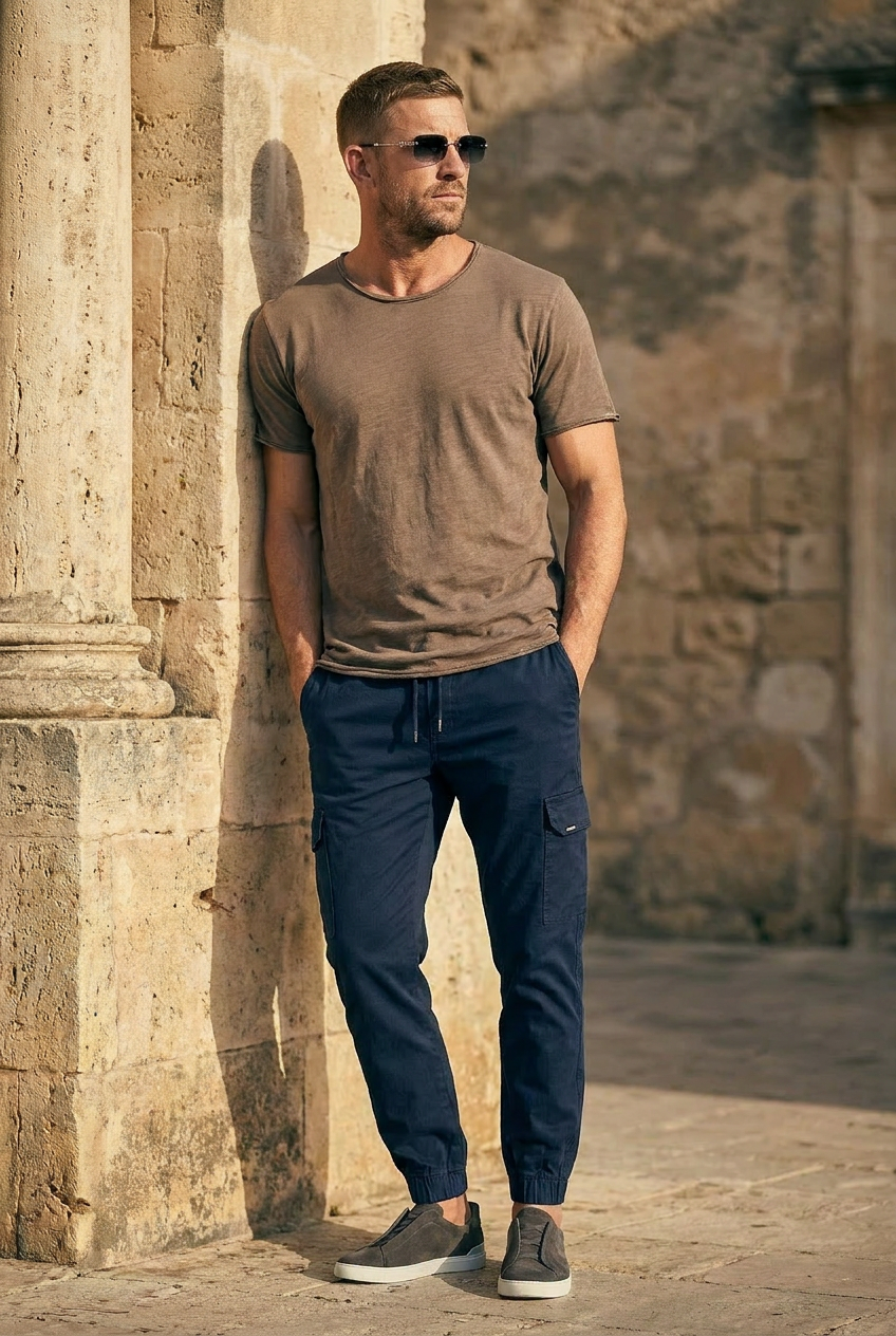 Camden raw cotton t-shirt in camel #Color_Camel