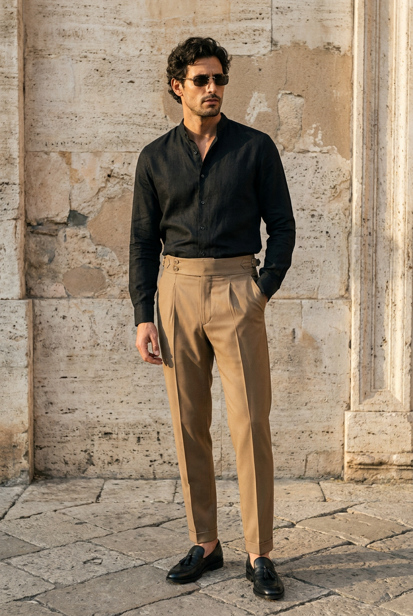 Lockhart Tailored Trousers – Khaki