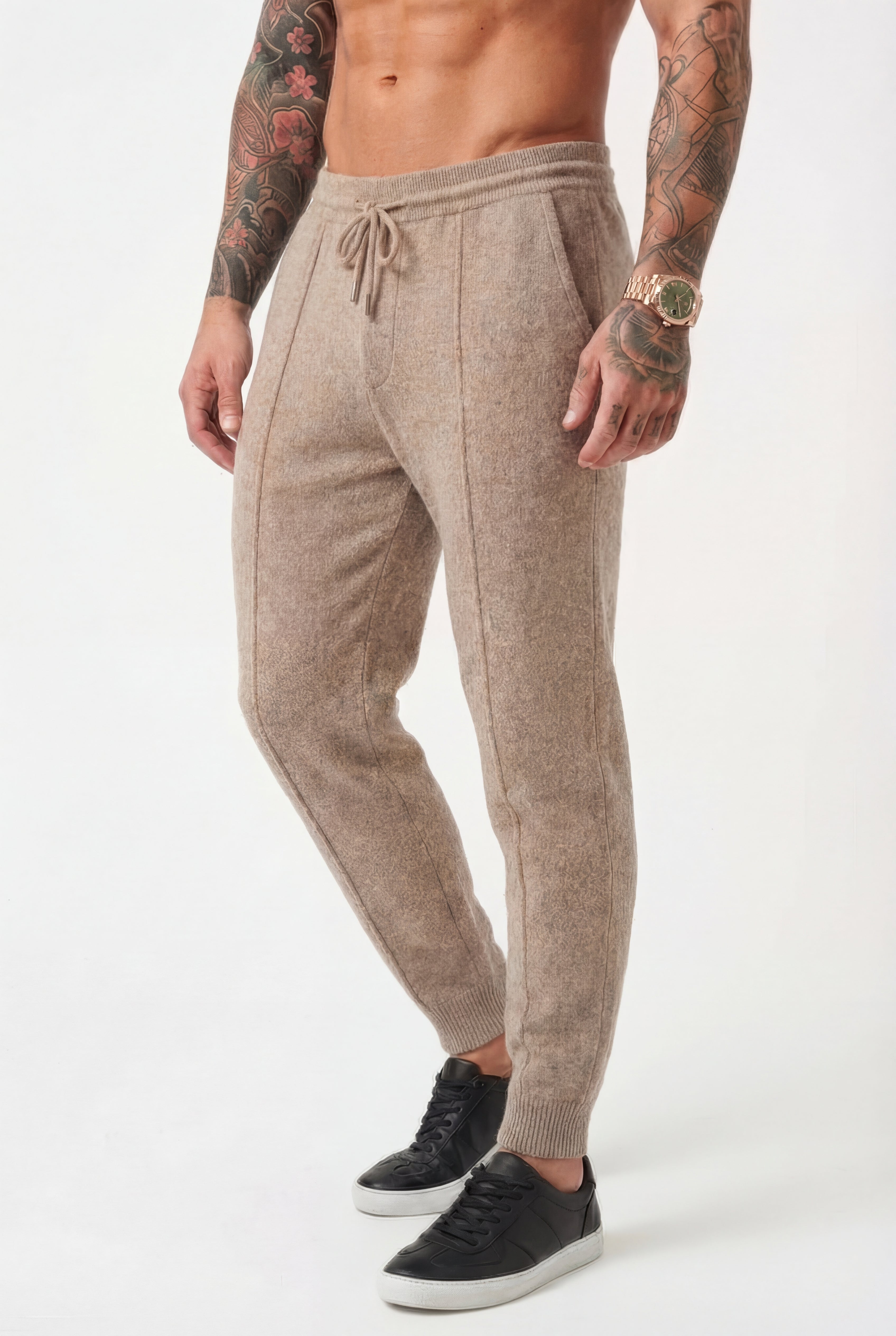 Cloud Merino Wool Trousers – Beige