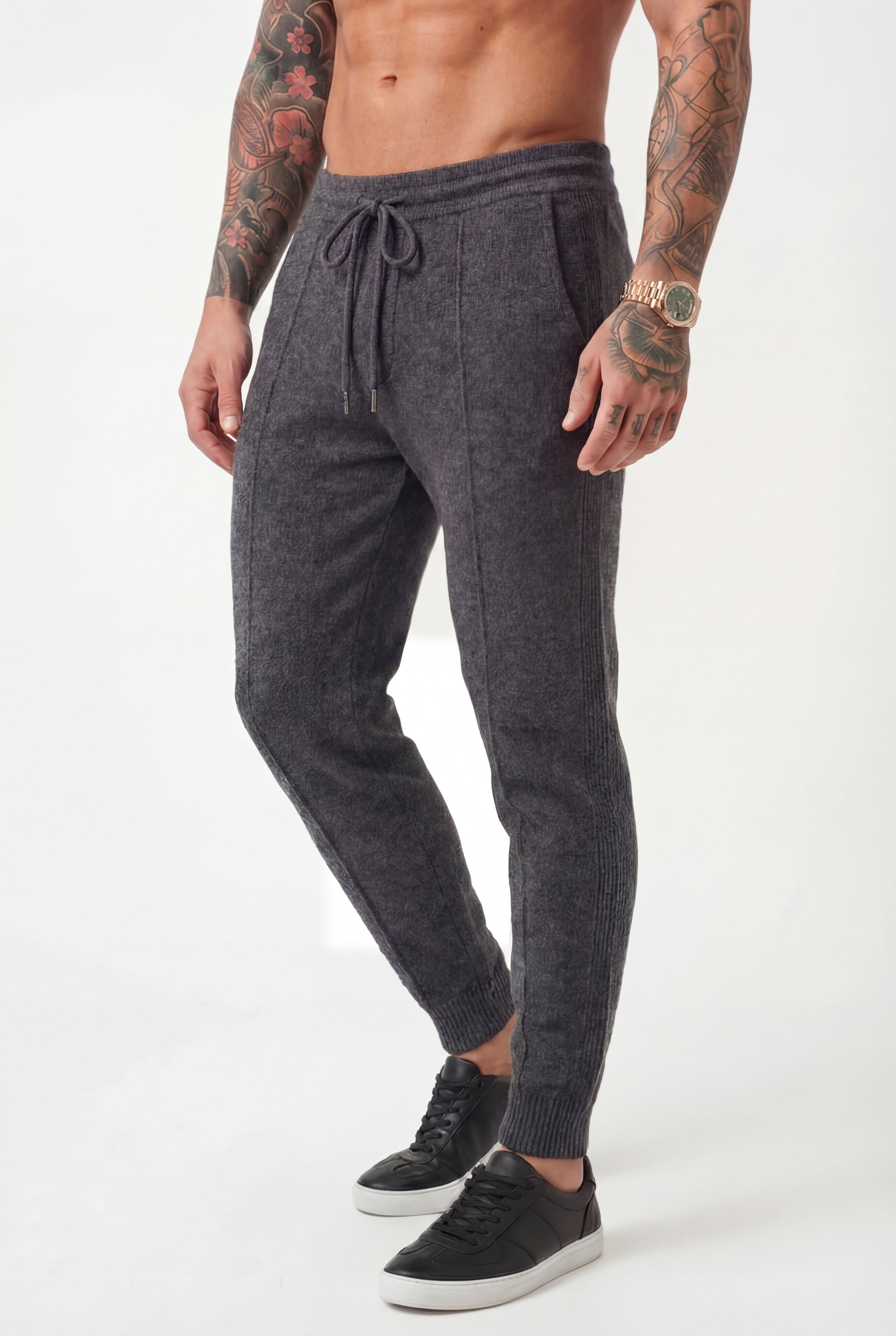 Cloud Merino Wool Trousers – Dark Grey