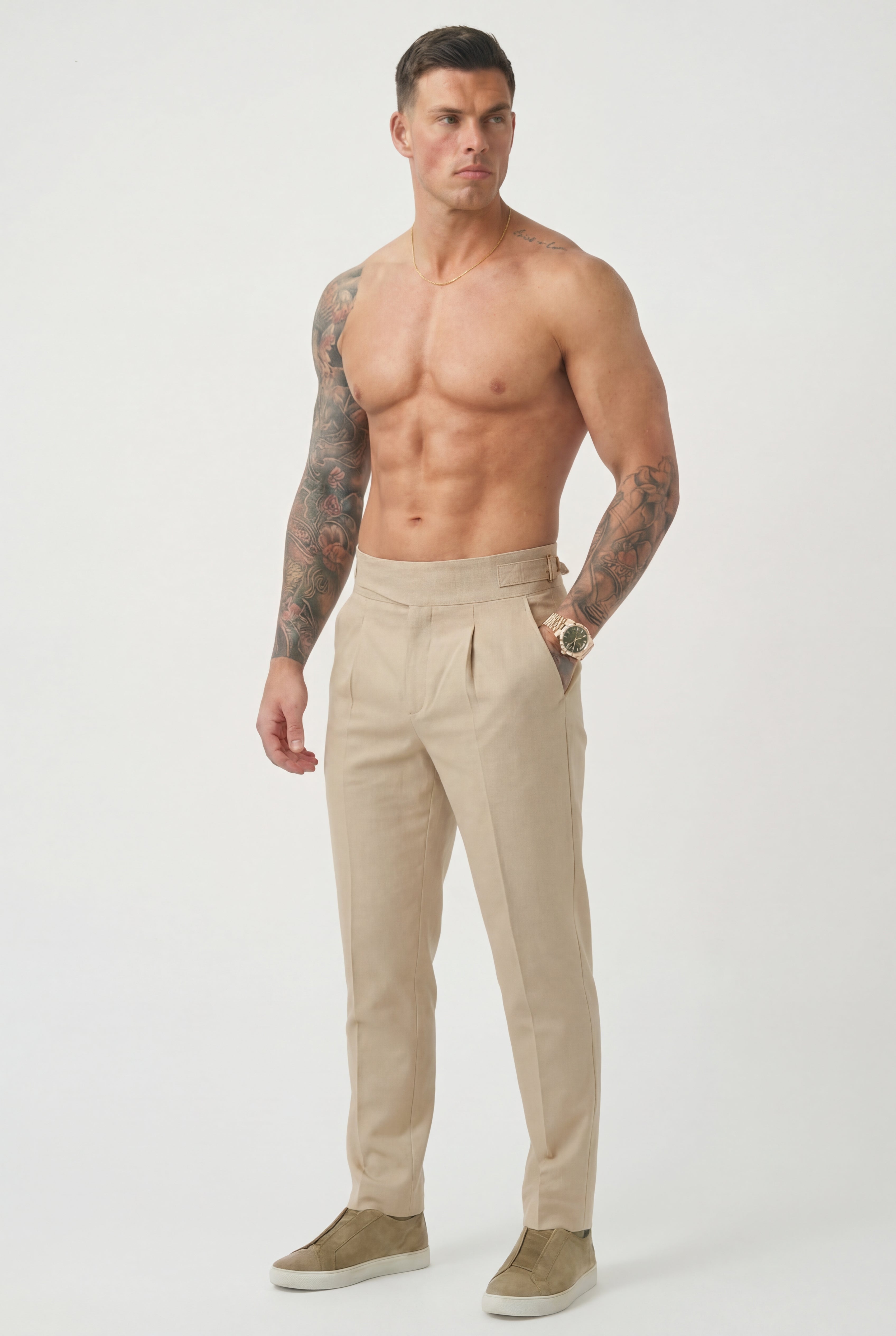 Lockhart Tailored Trousers – Cream