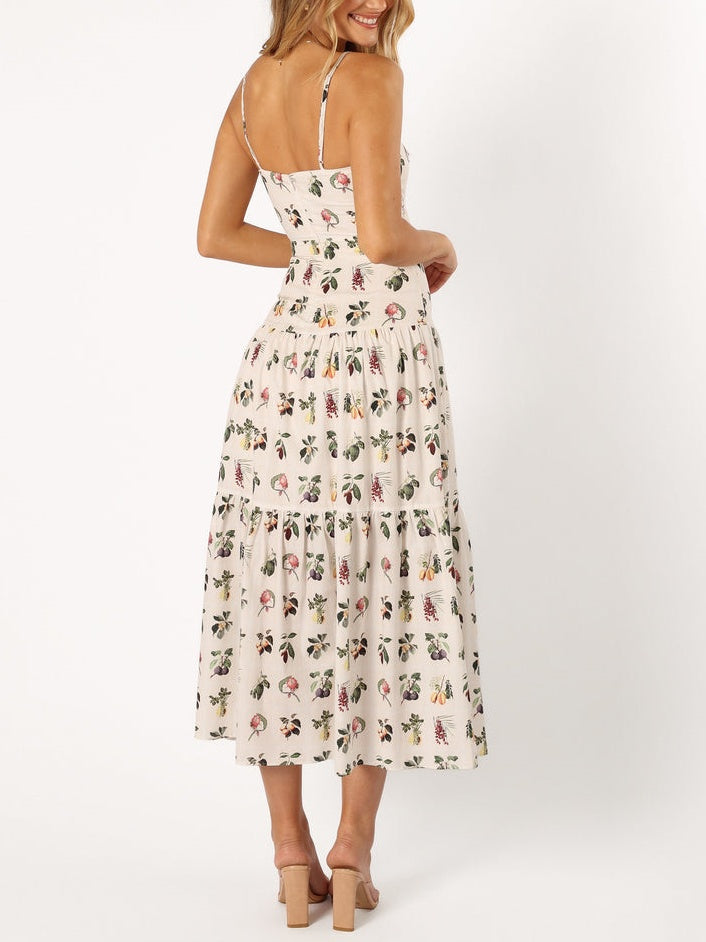 Celia Fruit Floral Midi Dress