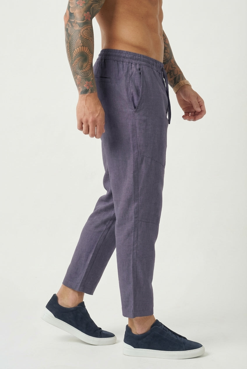 Kyoto Cropped Linen Trousers
