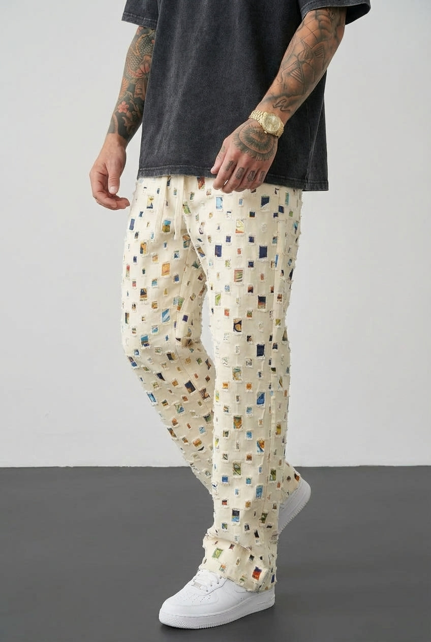 Mosaic Straight-Fit Trousers
