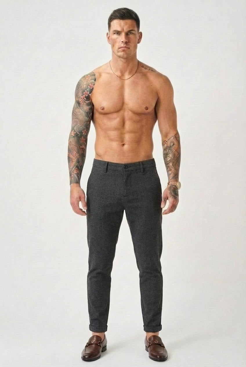 Luca Slim-Fit Trousers – Black