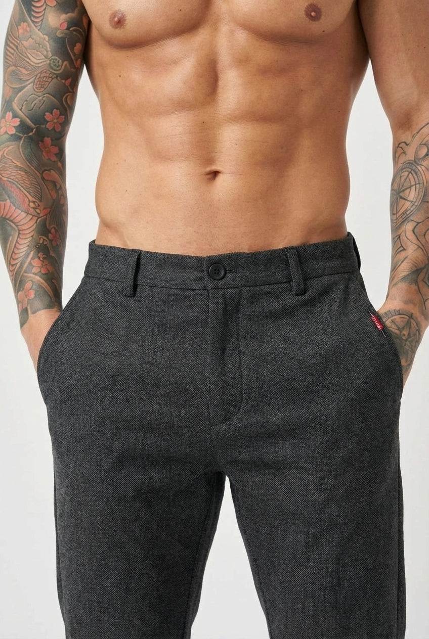 Luca Slim-Fit Trousers – Black