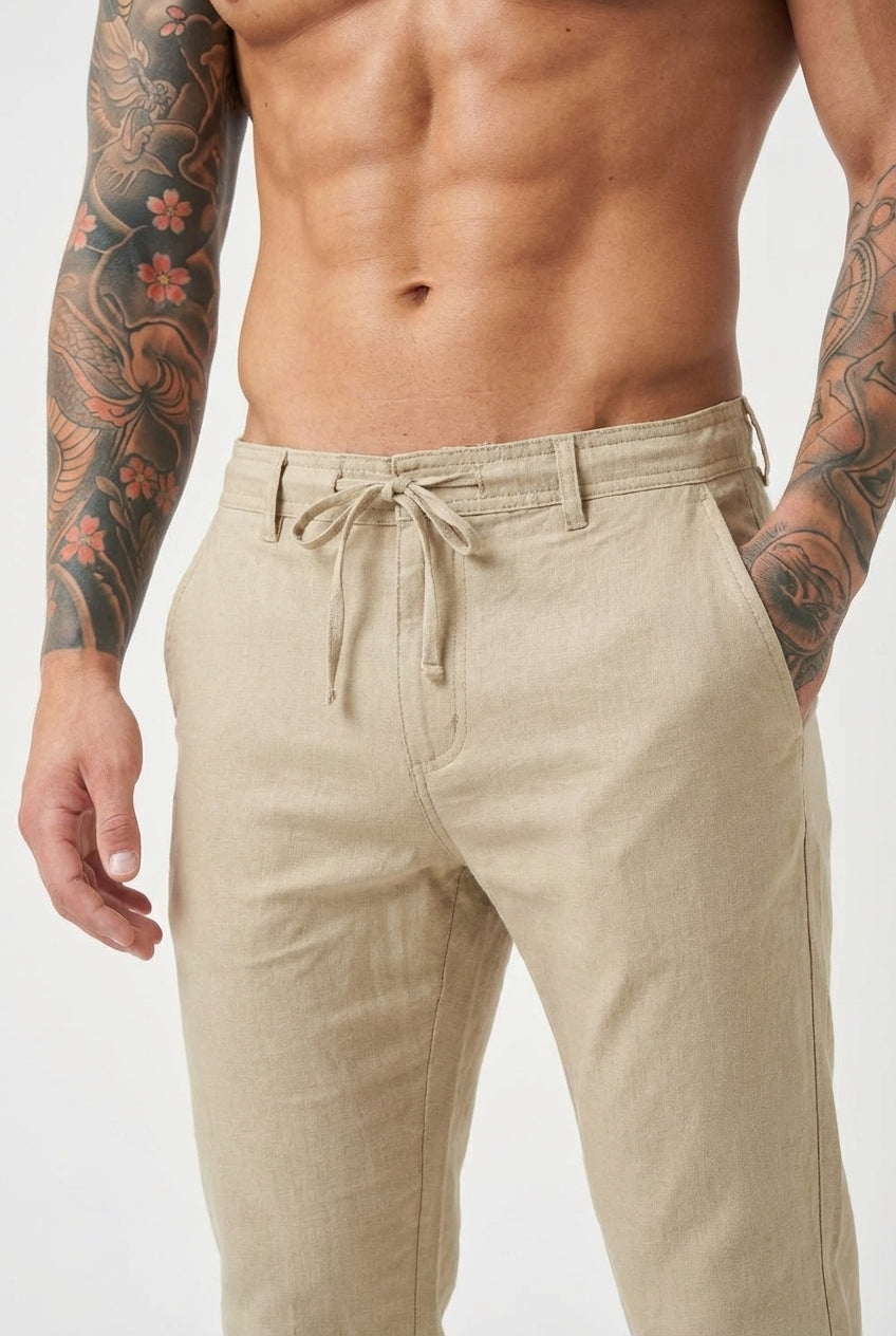Coastal Linen-Cotton Trousers