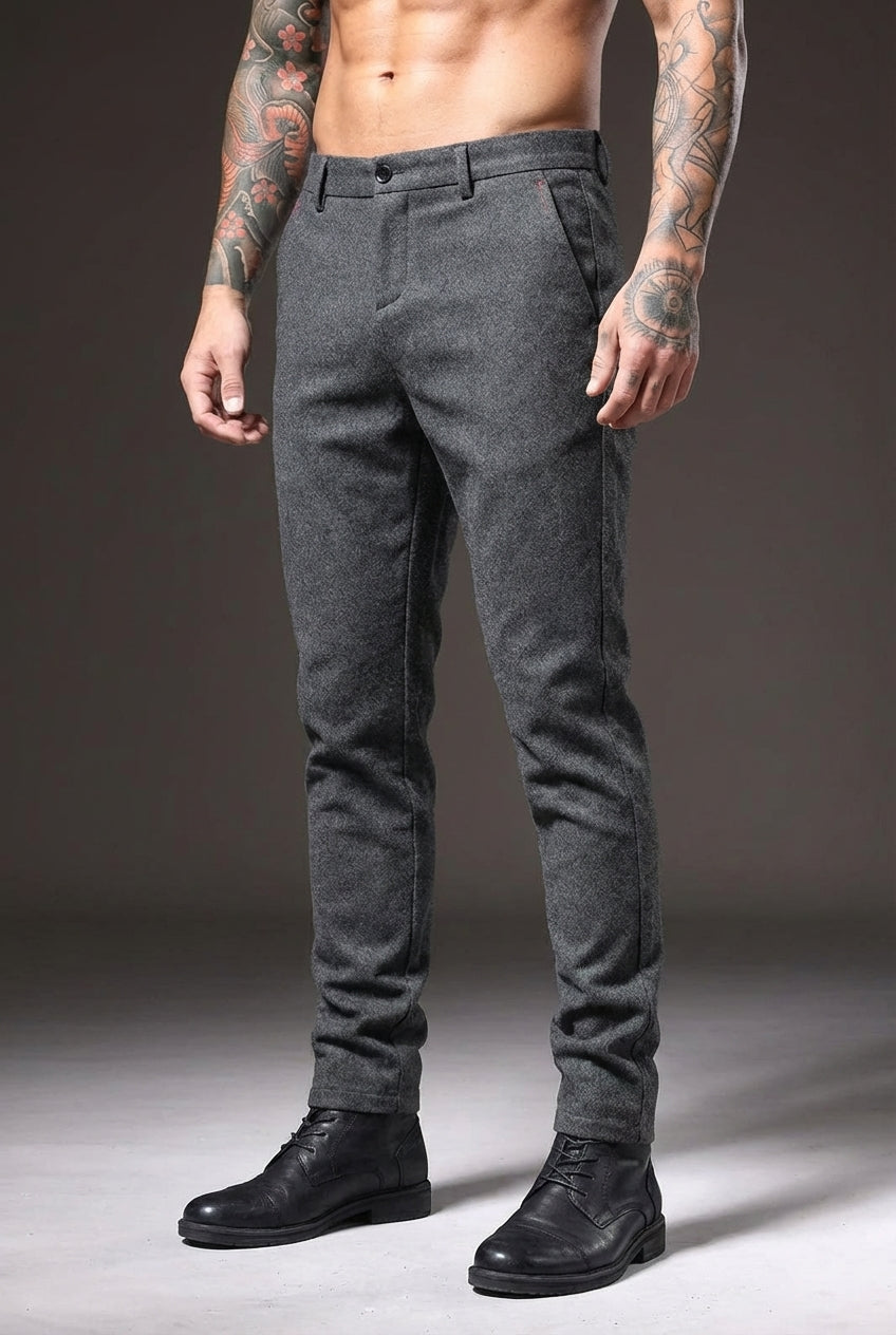 Luca Slim-Fit Trousers – Light Grey