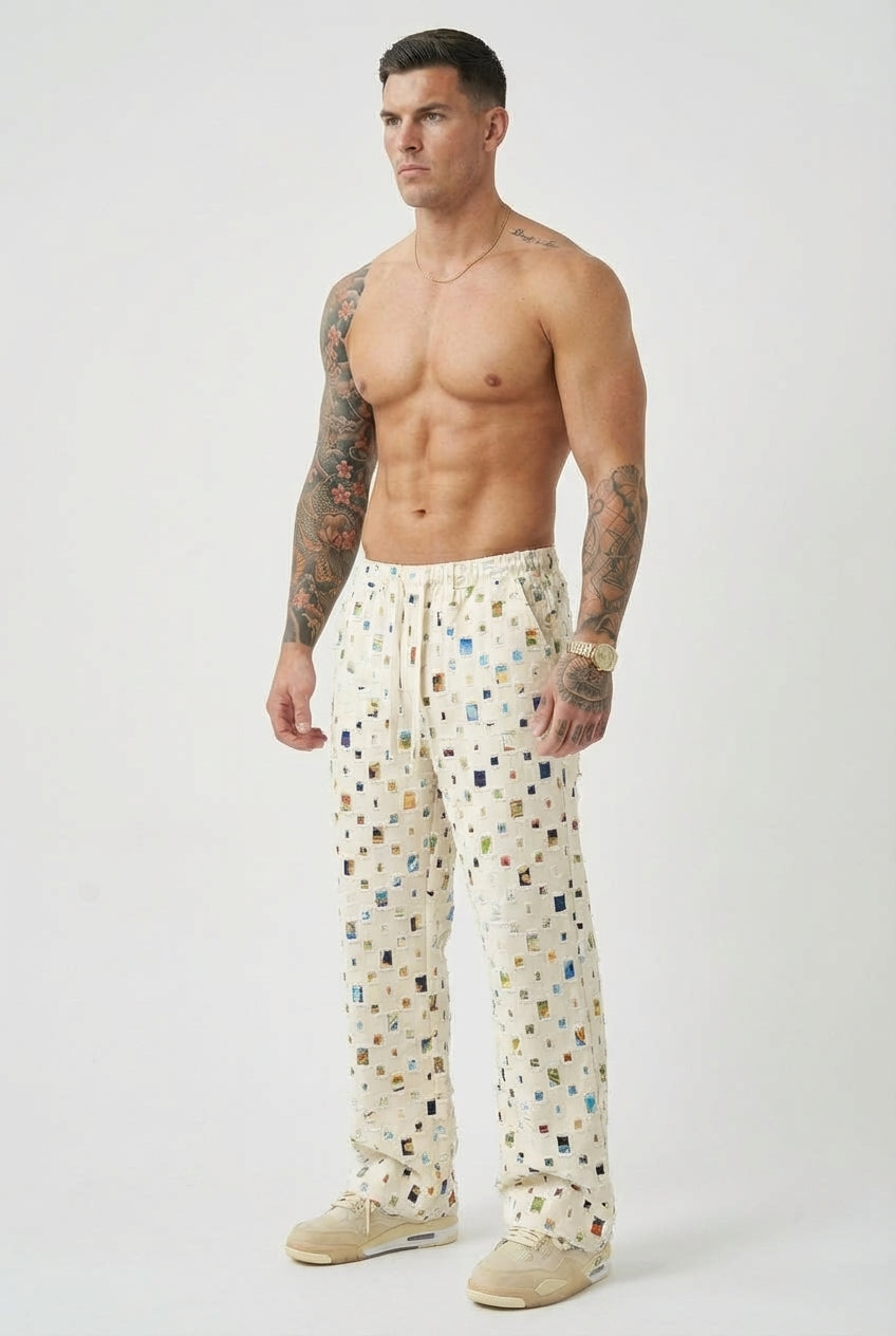 Mosaic Straight-Fit Trousers