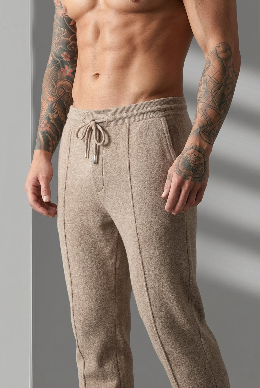Cloud Merino Wool Trousers – Beige