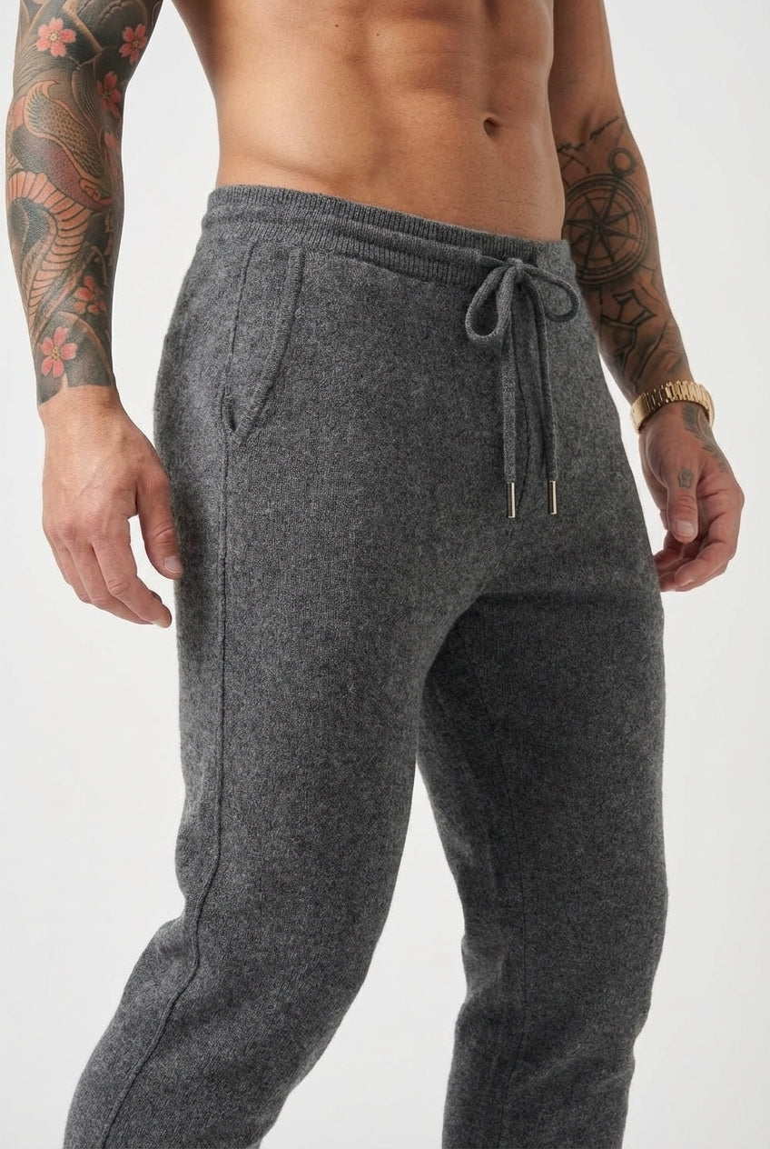 Cloud Merino Wool Trousers – Dark Grey