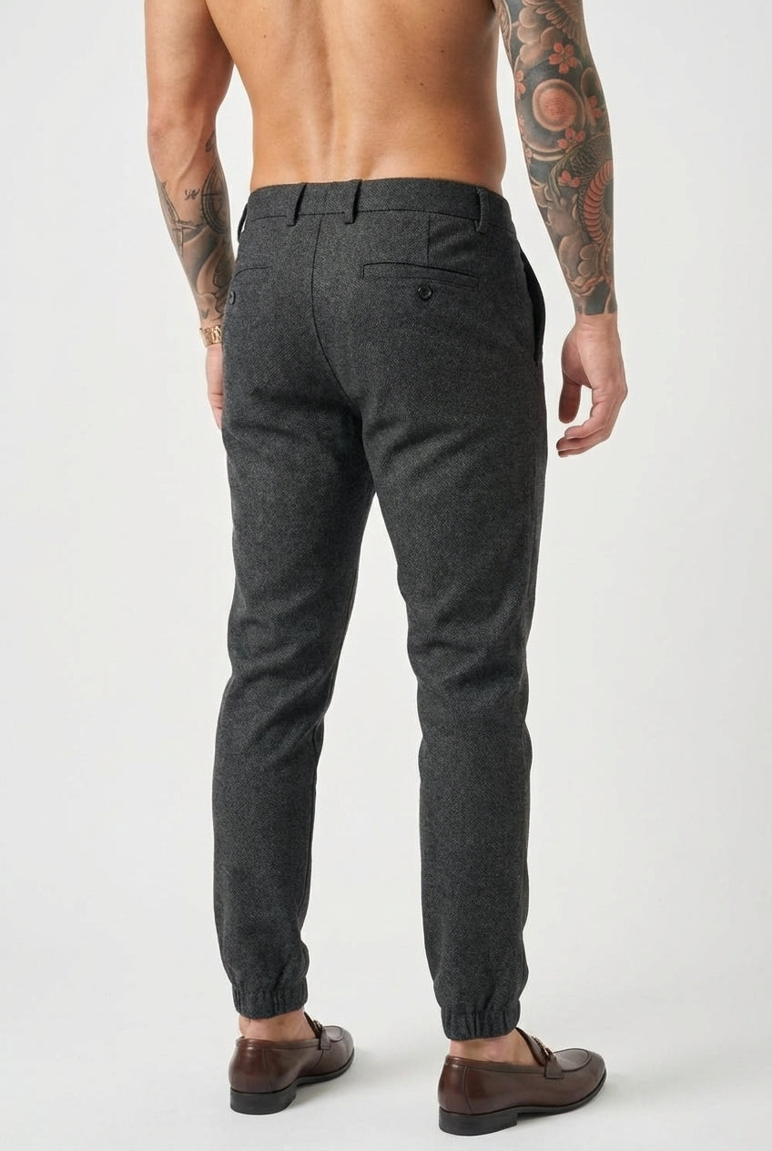 Luca Slim-Fit Trousers – Black