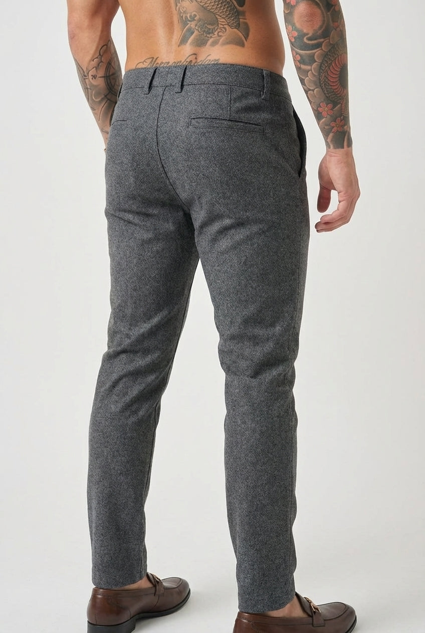 Luca Slim-Fit Trousers – Light Grey