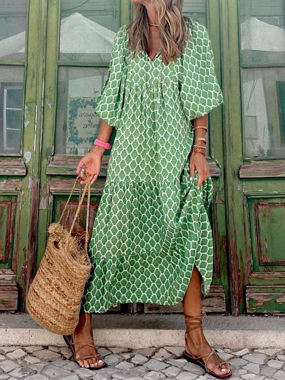 Cordelia Bohemian Printed Maxi Dress