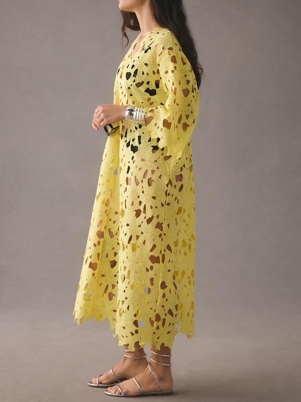 Serafina Cover Up Lace Beach Midi Dress