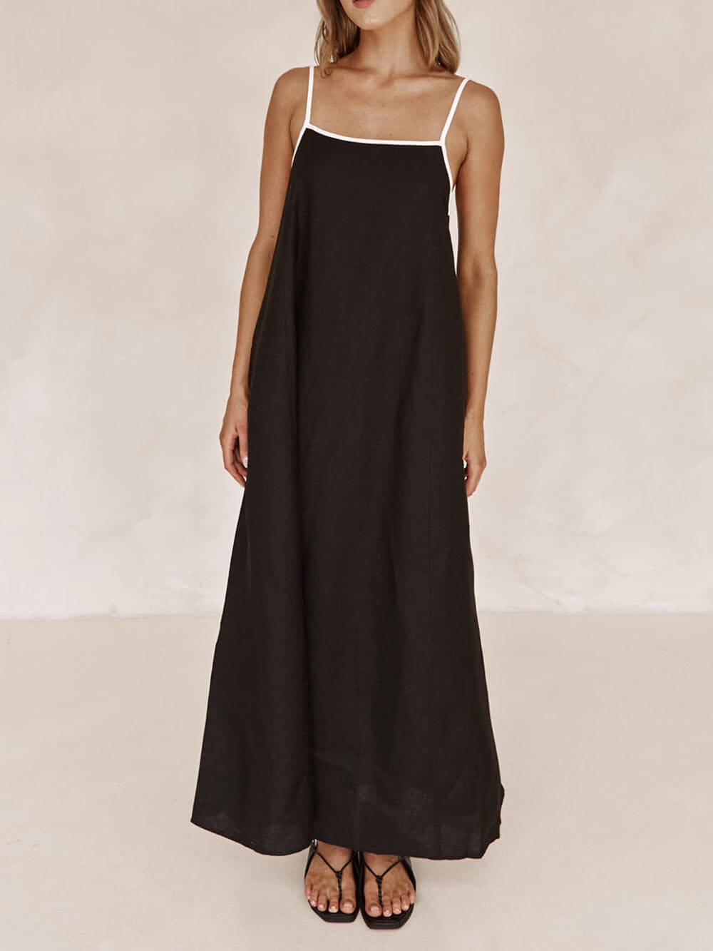 Daniela A-Line Summer Vibe Contrasting Suspender Dress