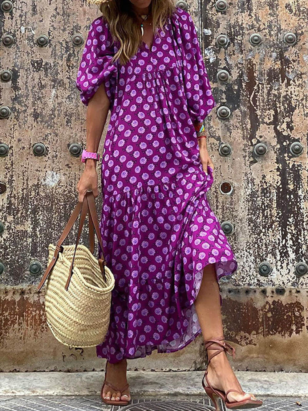 Cordelia Bohemian Printed Maxi Dress