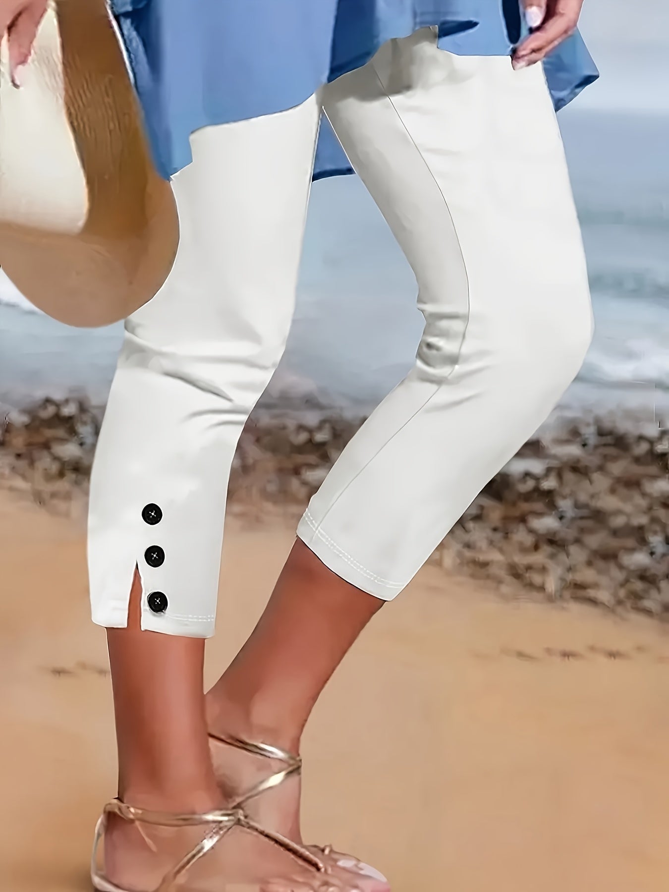 Theodora Polished Stretch Capri