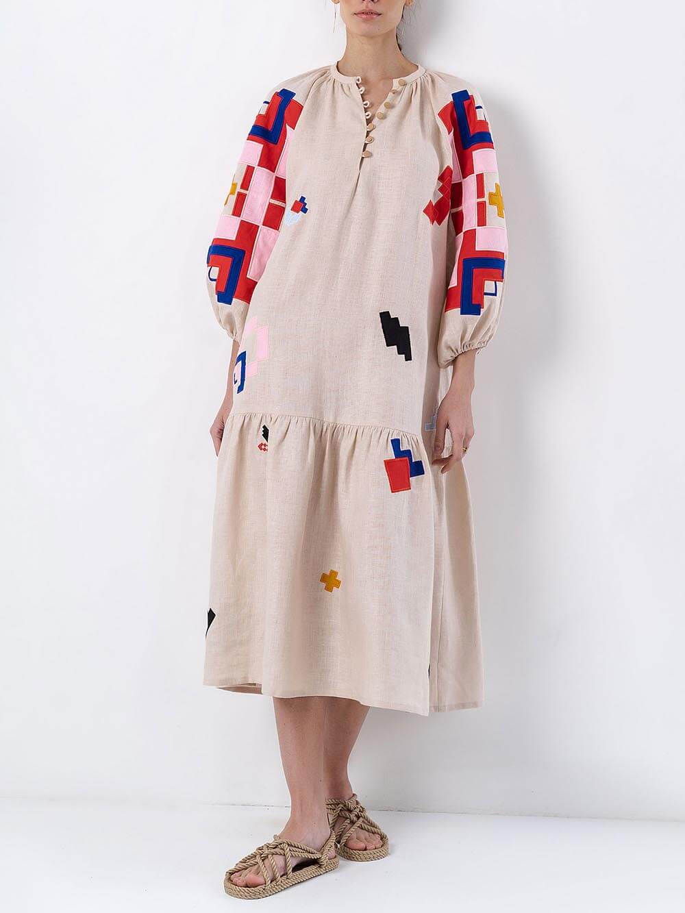 Maja Ethnic Printed Lightweight Maxi Dress