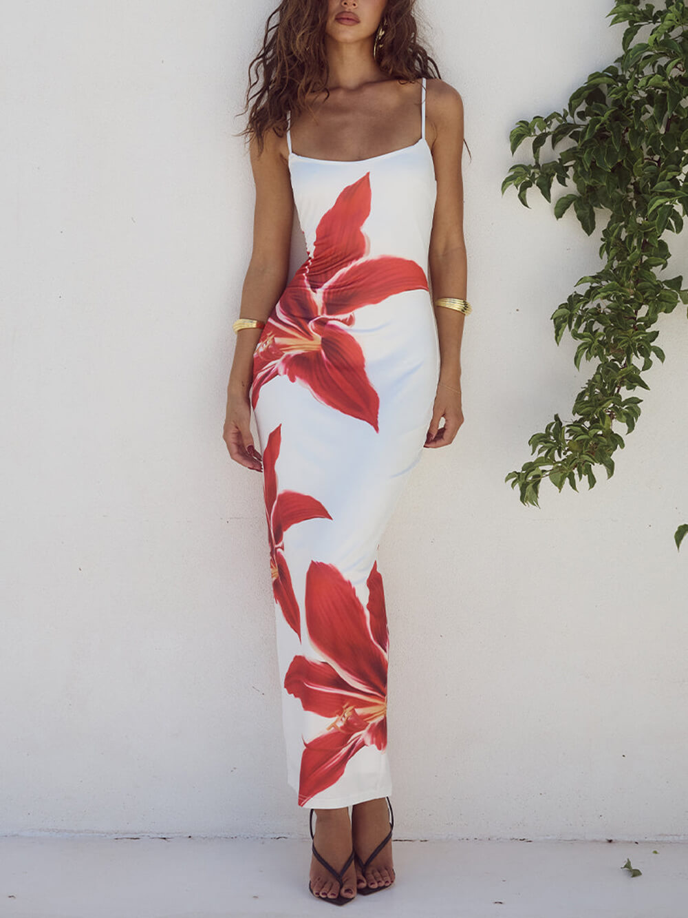 Anais Abstract Unforgettable Floral Print Maxi Dress