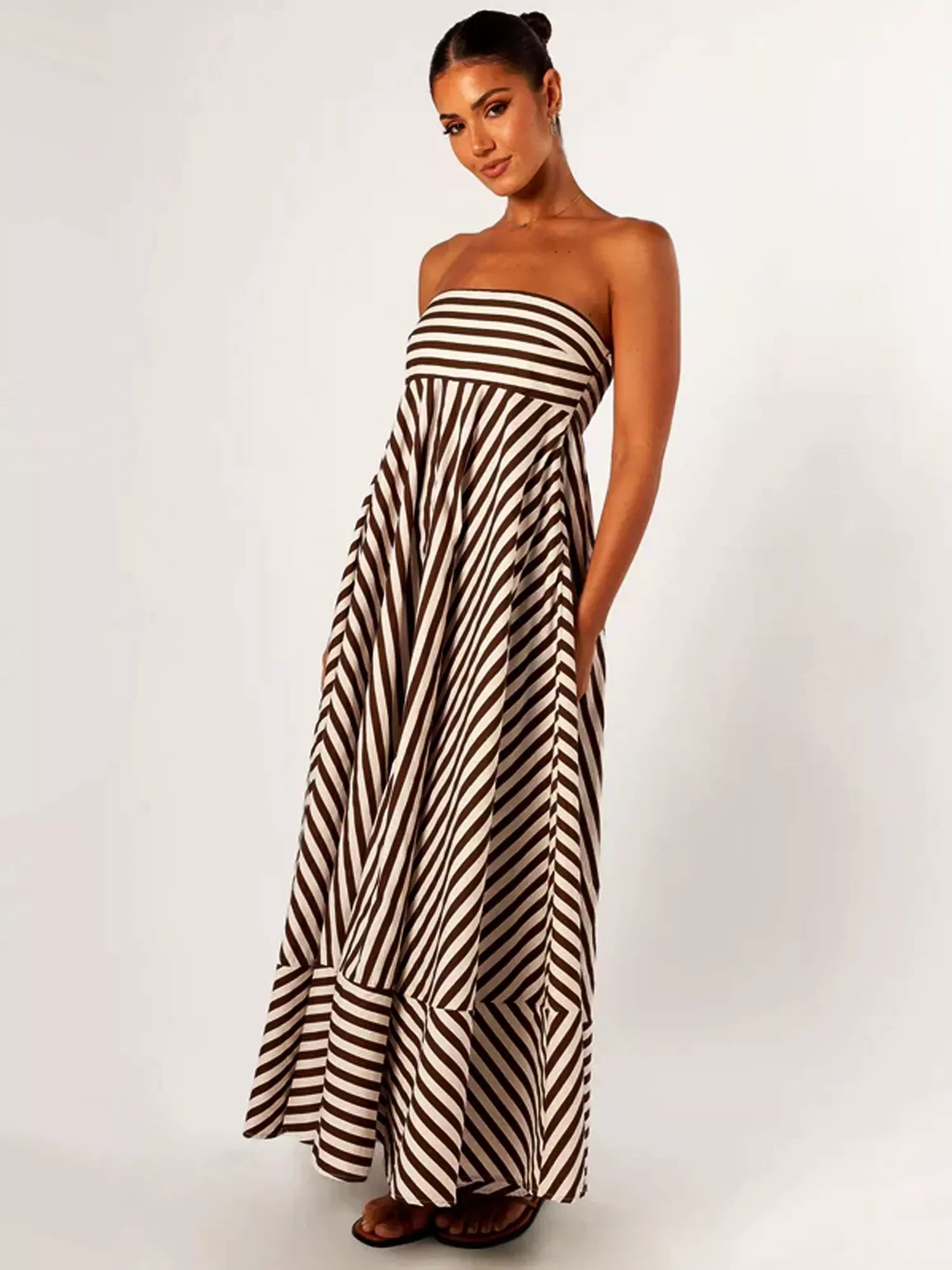 Eleanor Nocturnal Charm Ruched Maxi Dress