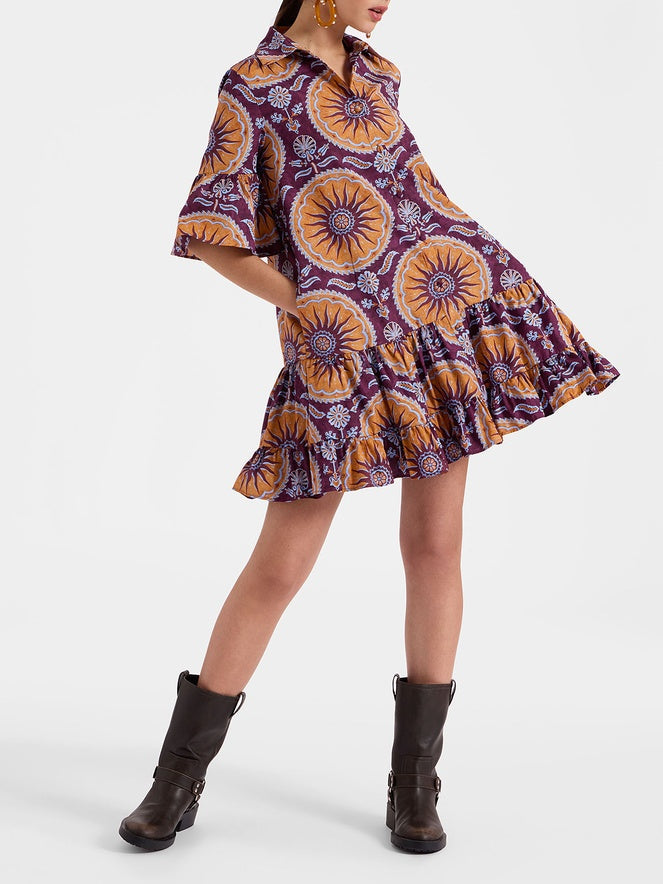 Astrid Dropped Waist Tiered Mini Dress