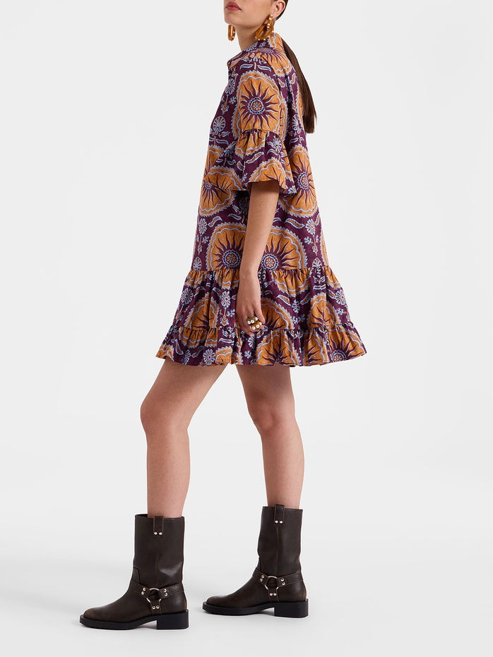 Astrid Dropped Waist Tiered Mini Dress