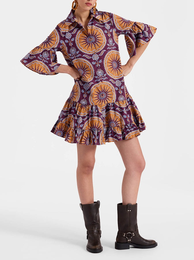 Astrid Dropped Waist Tiered Mini Dress