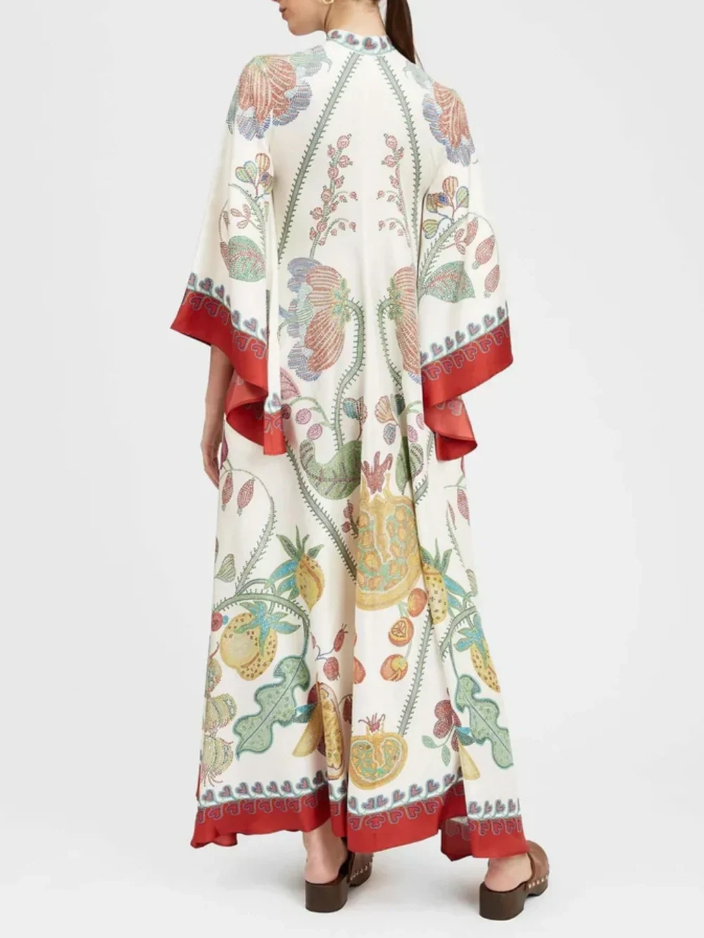 Thea Placed Ebony Print Maxi Dress