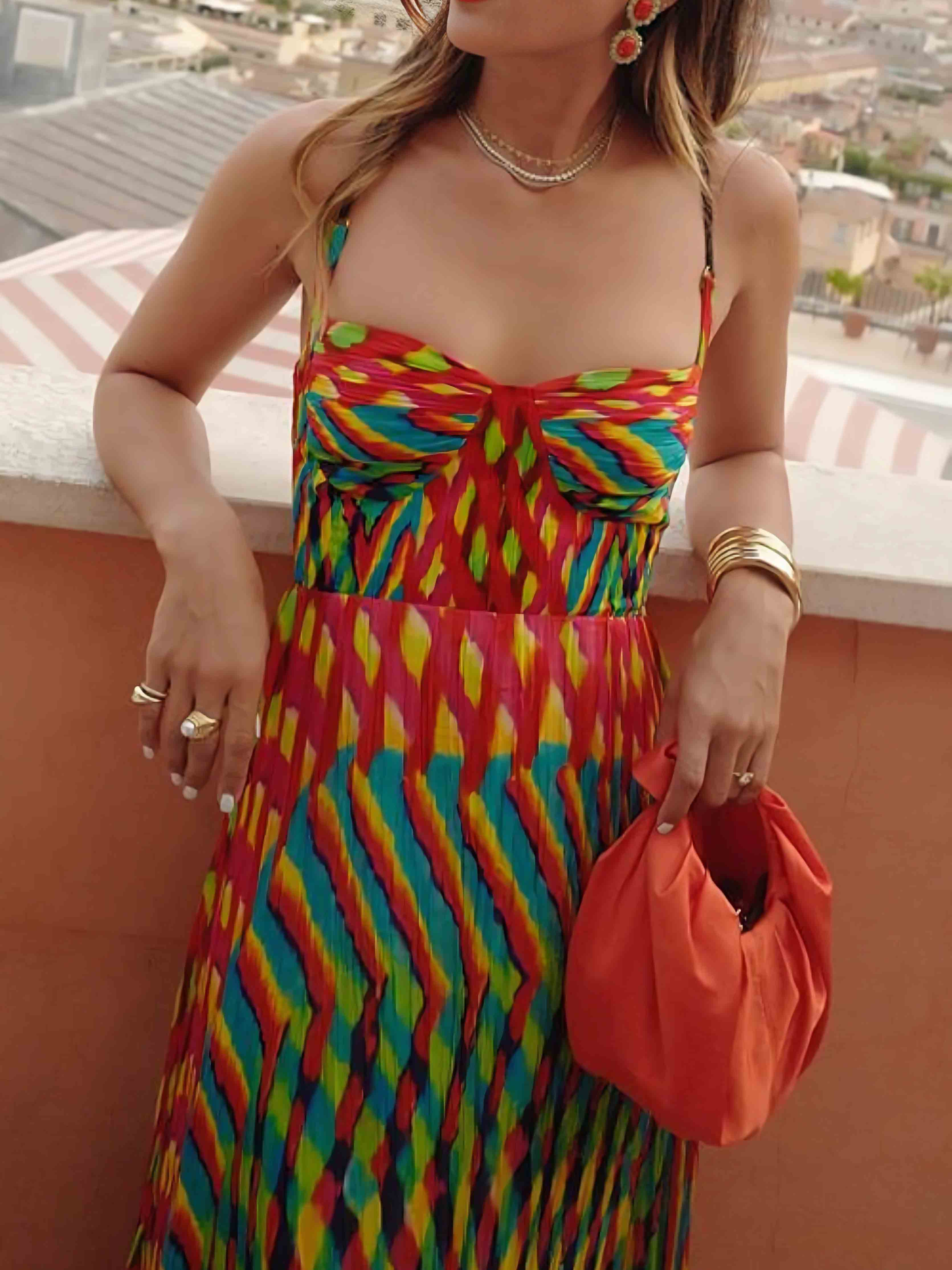 Elodie Personalized Painted Print A-Line Maxi Dress