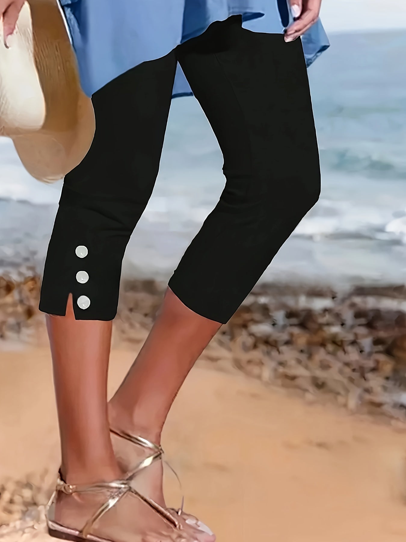 Theodora Polished Stretch Capri