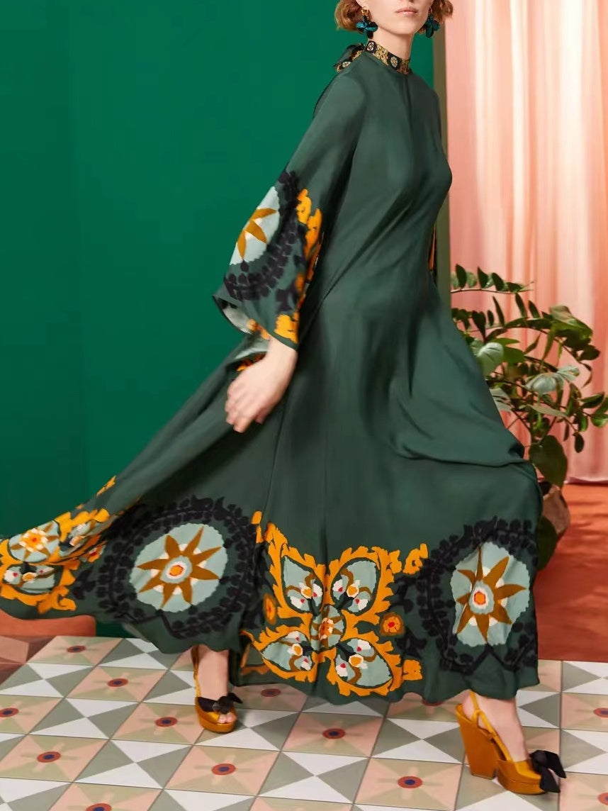 Catalina Multicolor Relaxed Printed Maxi Dress