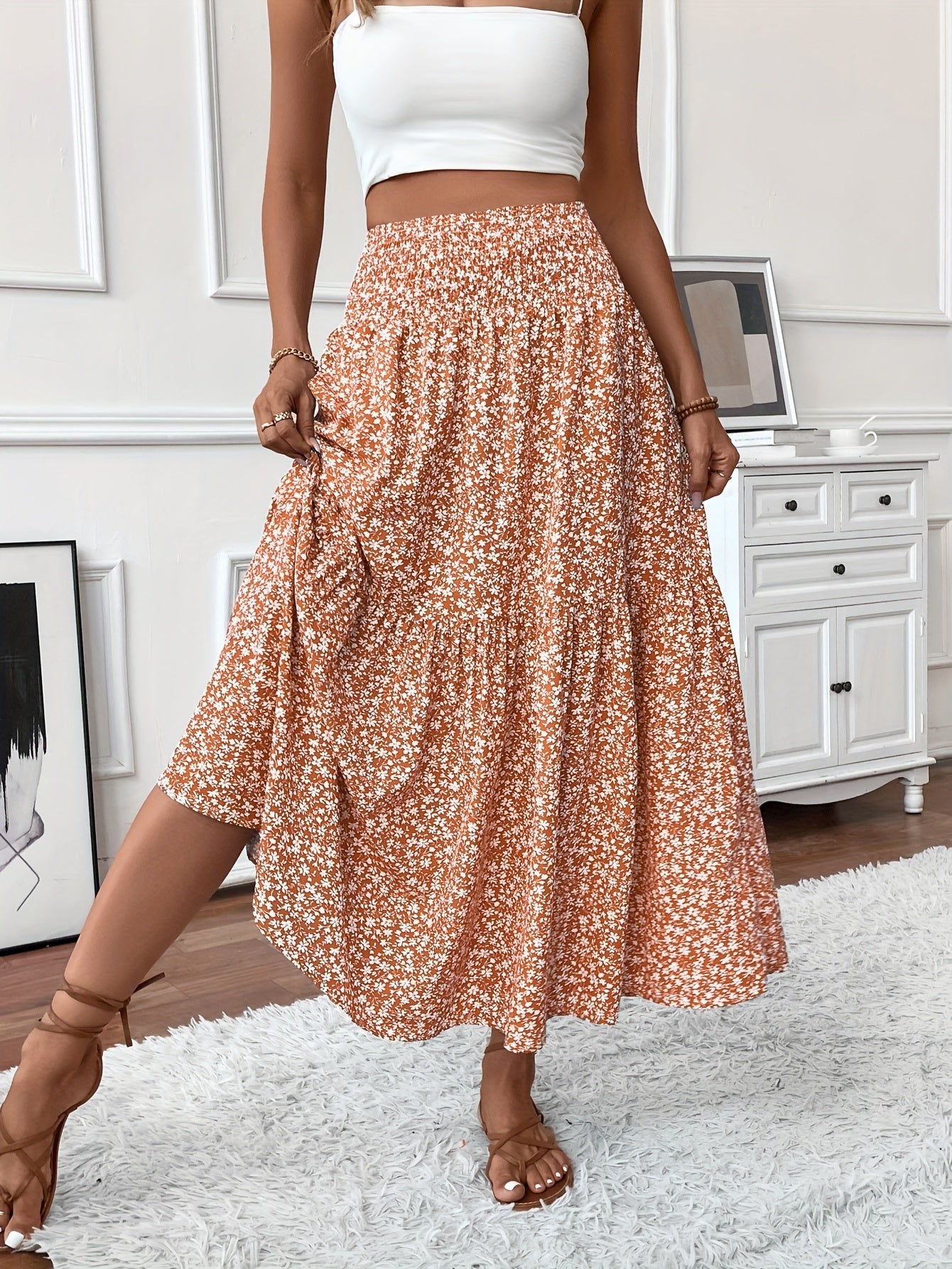 Ophelia Ditsy Floral Skirt