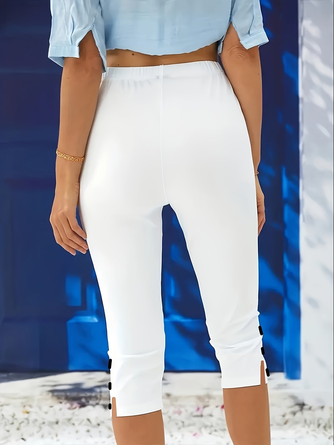 Theodora Polished Stretch Capri