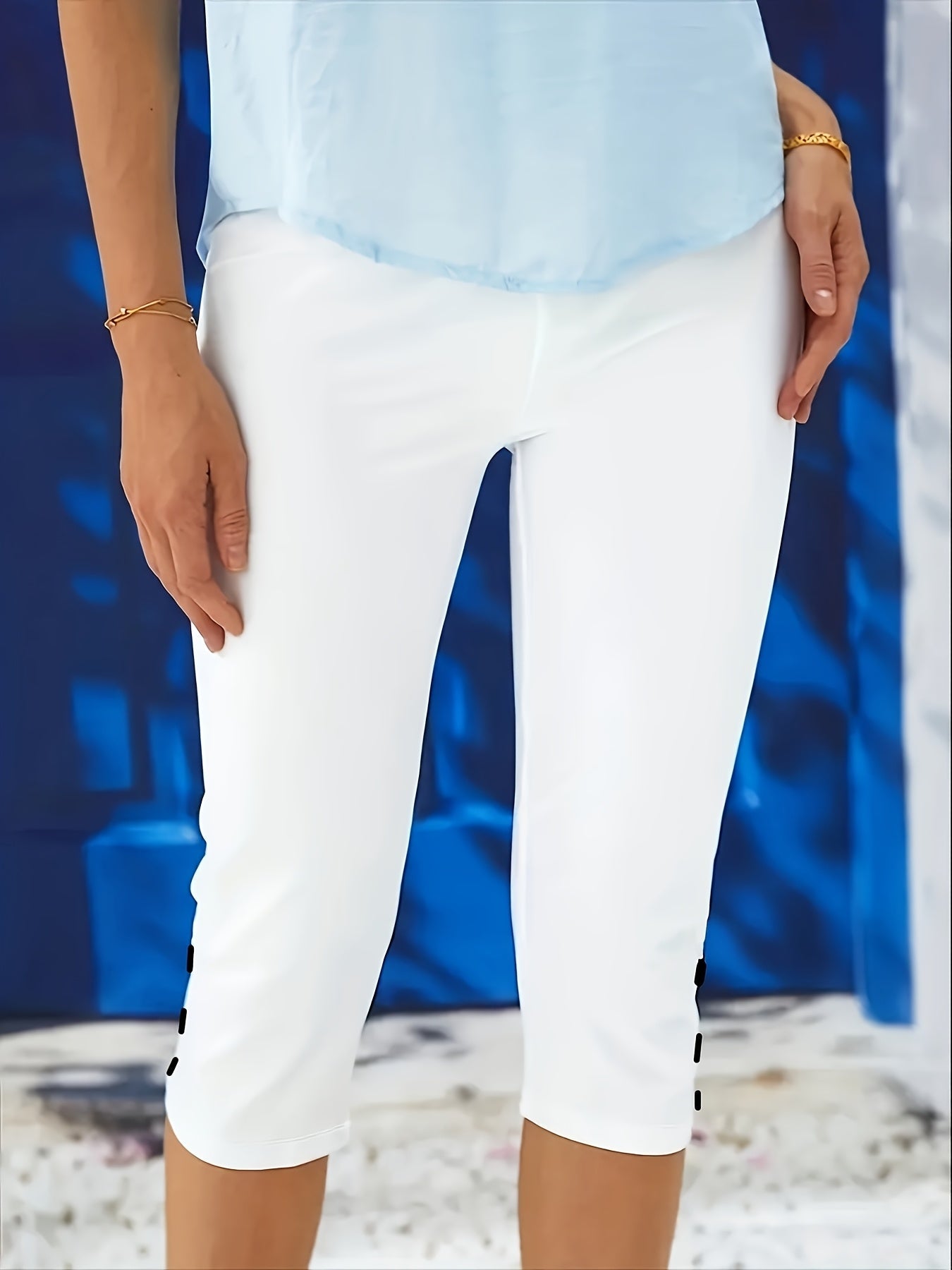 Theodora Polished Stretch Capri