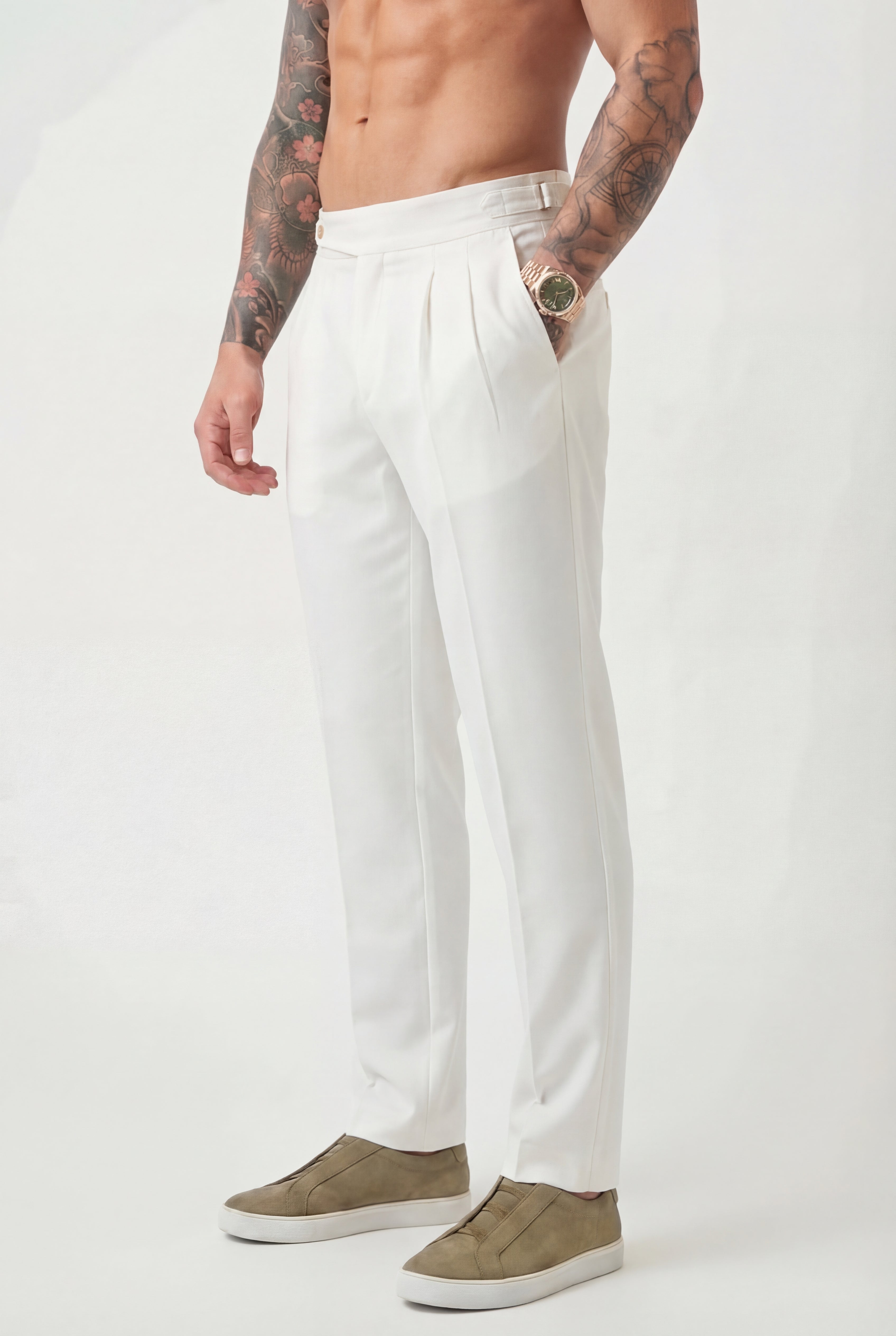 Lockhart Tailored Trousers – White