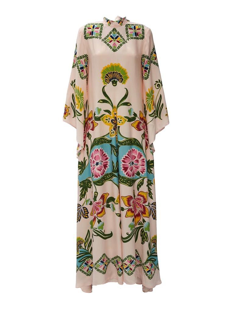 Hazel Sunshine Floral Print Flowing Maxi Dress